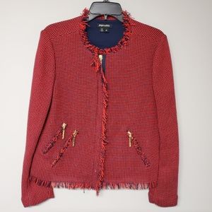 Paperwhite Red & Navy Jacket 8